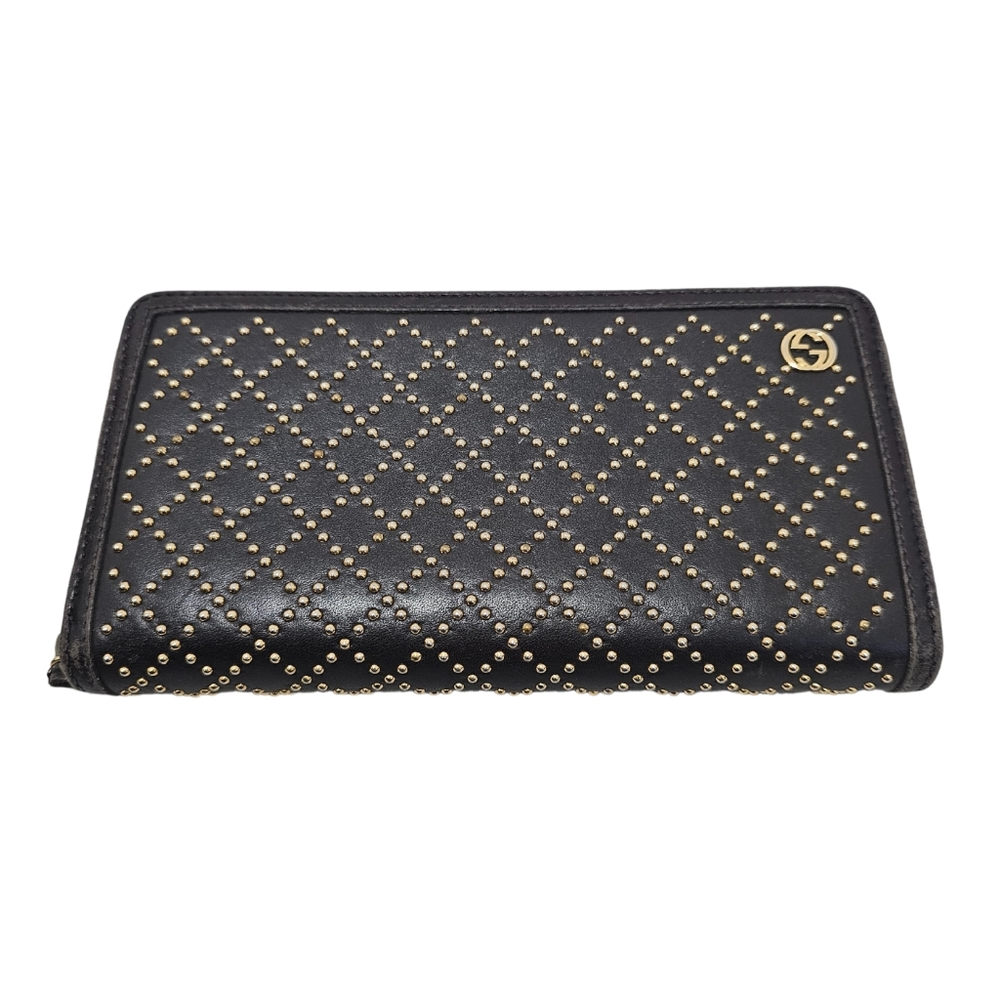 Gucci Studded Diamanté Continental Zip Around